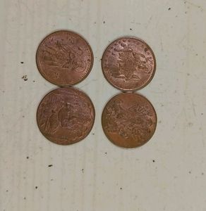 Unique Coins Old Half Anna 1844
