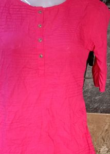 Kurta With Side Pocket From INDIE PICKS - AJIO