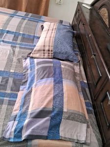 Plaid Cotton Bed Sheet