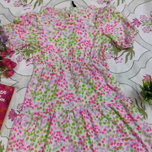 Floral Print Tiered Dress