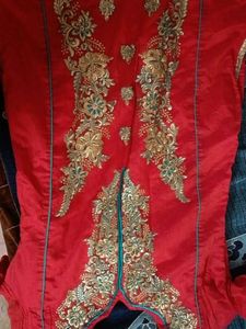Embroidered Red Kurta