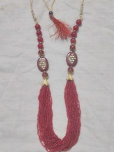Exquisite Red Beaded Necklace &amp; Earring Set