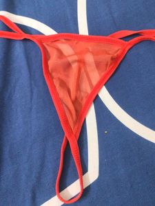 Sheer Red Thong