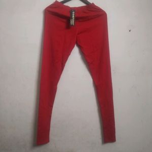 Stretchable Red Leggings