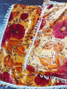Floral Print Pillow cover with Tassel Border
