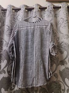 Chic Striped Button-Up Blouse