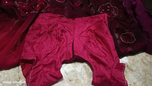 Designer Maroon Floral Saree