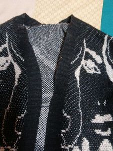 Unique Graphic Knit Cardigan
