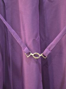 Elegant Purple V-Neck Belted Dress