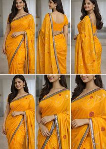 Elegant Mustard Saree