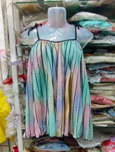 Boho Tie-Strap Multicolor Top