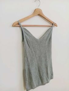 Grey Spaghetti Strap Tank Top