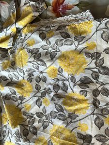 Vibrant Yellow Floral Kurti