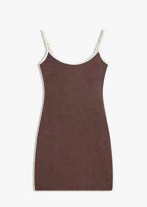 BERSHKA Brown Mini Slip Dress