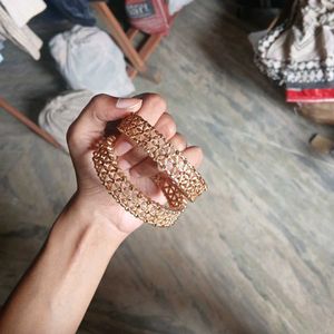 Elegant Rose Gold Tone Bangles