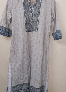 Elegant cut work Printed Kurta