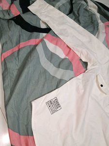 Kids White Casual Top with Pocket Detail