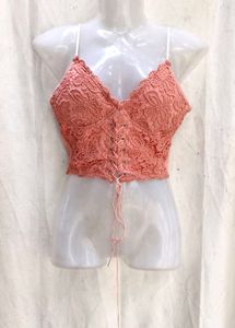 31158. Lace Corset Crop Top