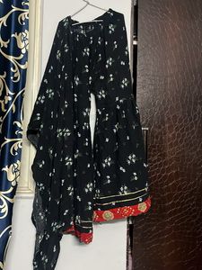 Floral Print sharara and dupatta