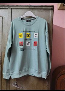 Light Blue Graphic Print Long Sleeve Top