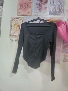 Long Sleeve Corset Top