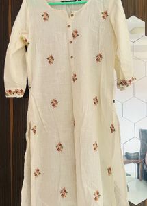 New White Cotton Kurta