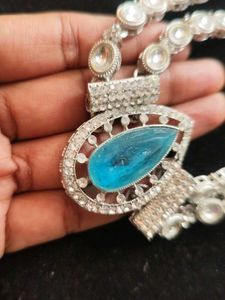 Diamond lookalike necklace set
