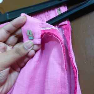 Pink Kurta Gold Print with pants