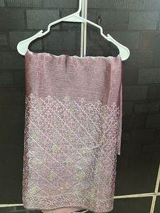 Mauve Embroidered Saree