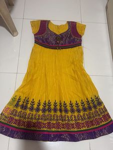 Yellow Anarkali Kurta Set