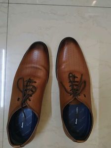 Stylish Brown Perforated Oxford Shoes