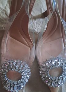 Embellished Stone Brochis Heels