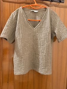 Textured Short Sleeve Top