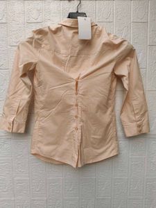 New with tag Korean Classic Beige Button-Down Shir