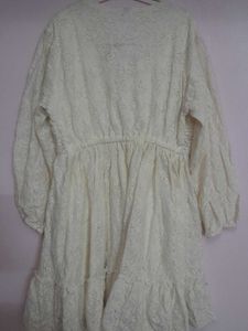 Off-white All-over Lace Vintage Summer Dres