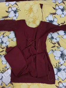 Maroon Kurta and Palazzo Set