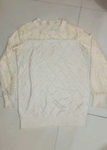 Y2k lace knit top