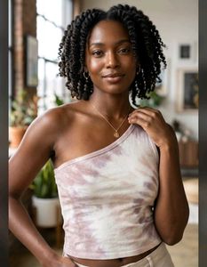 One Shoulder Tie-Dye Tank Top