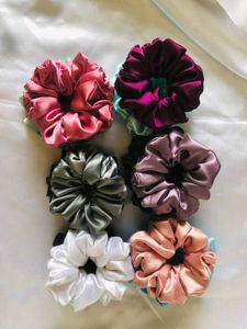 Satin Scrunchie Set 12 Piece