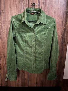 Vintage Mango Corduroy Button-Up Shirt