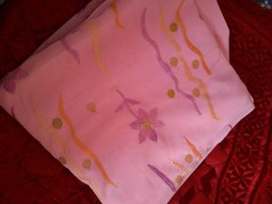 Beautiful Pink saree with Floral Design