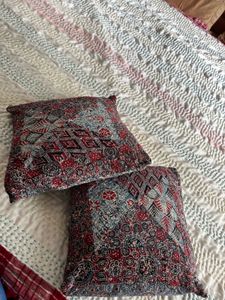 Ajrakh Kantha Cushion Covers (Set of