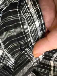 Checked Black &amp; White Shirt