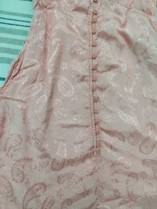 Dusty Rose Paisley Button-Down Dress
