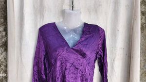 Vibrant Purple Crinkle Kurta