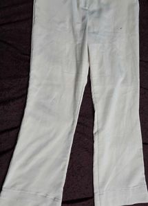 Beige Bootcut Pants