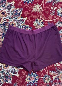 Comfortable Black Lace Camisole &amp; Purple Shorts Se