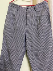 Houndstooth Patterned Trousers
