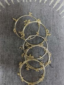 Set of 8 new pinteresty kashmiri Gold  Bangles