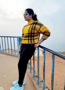 Yellow Plaid Mock Neck Sweater
